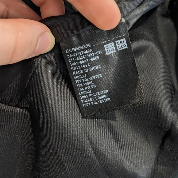 NWOT Uniqlo Wool Blend Blazer - Picture 5 of 11